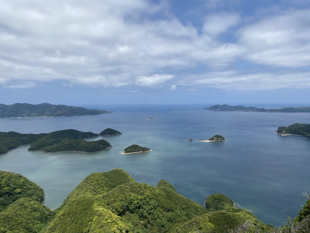 城山頂上からの景色